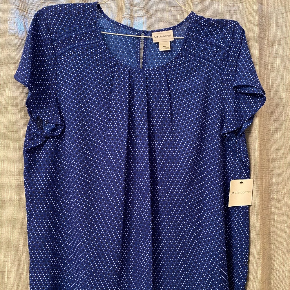 NWT royal blue Liz Claiborne XXL blouse
